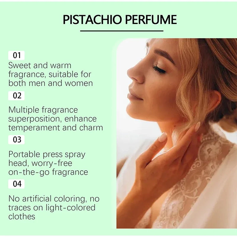 Vanilla Gourmet Perfume Pistachio Cocoa Beans Long-lasting Fragrance Dubai Brand Light Perfume Unisex Fresh Chocolate Fragrance