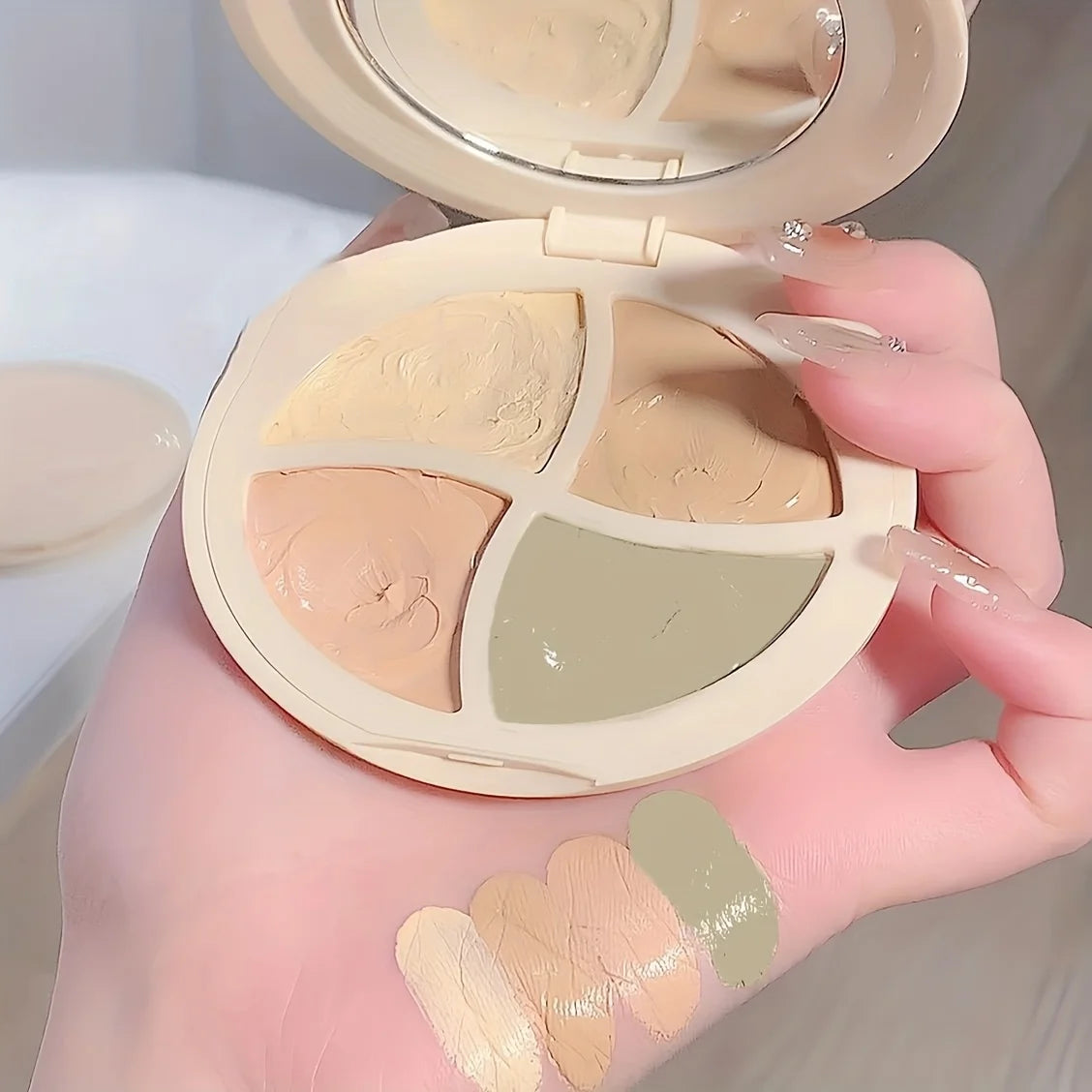 Four-Color Concealer Cream Moisturizing Concealer for Dark Circles,Brightening,Multi-Color Contouring,Foundation Cream