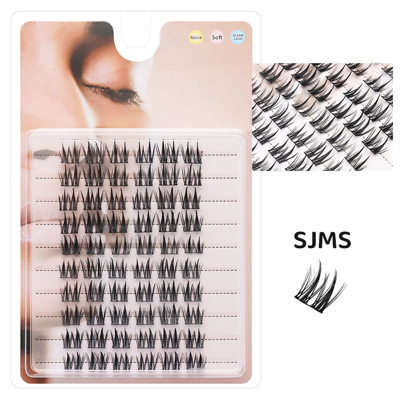 DIY Lashes 10 rows Cluster Eyelashes Fake Eyelashes Manga Eye Cluster Eyelashes at home Long Thick Makeup Wholesale Extension