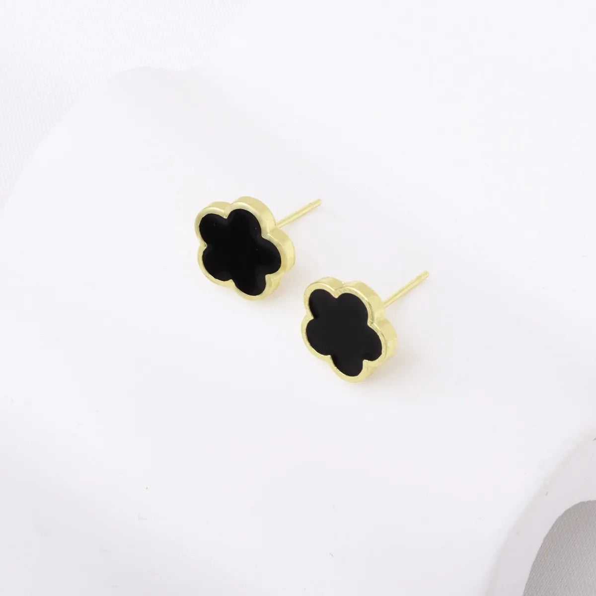5Pcs Lucky Five-petal Flower Clover Earrings Necklace Ring Bracelet Five-piece for Woman Fashionable Accessories Party Jewelry