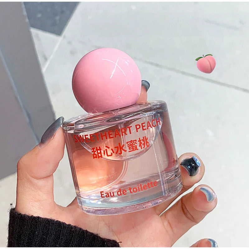 Sweet Fruity Women Perfume Fresh Peach And Citrus Lemon Fragrance Orange Blossom And Lily Charming Lucky Eau De Toilette Spray
