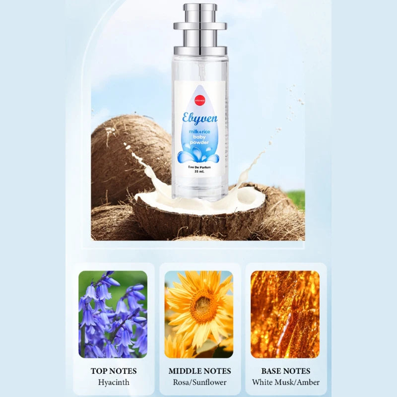Baby Powder Milky Scent Perfume Spray,Mild Dairy Aroma Women Eau De Toilette,Clean Fresh Secret Light Floral Fragrance Deodorant