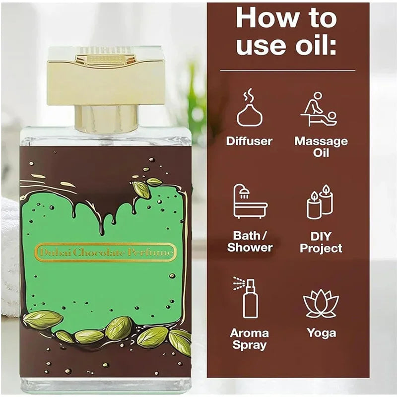 Vanilla Gourmet Perfume Pistachio Cocoa Beans Long-lasting Fragrance Dubai Brand Light Perfume Unisex Fresh Chocolate Fragrance