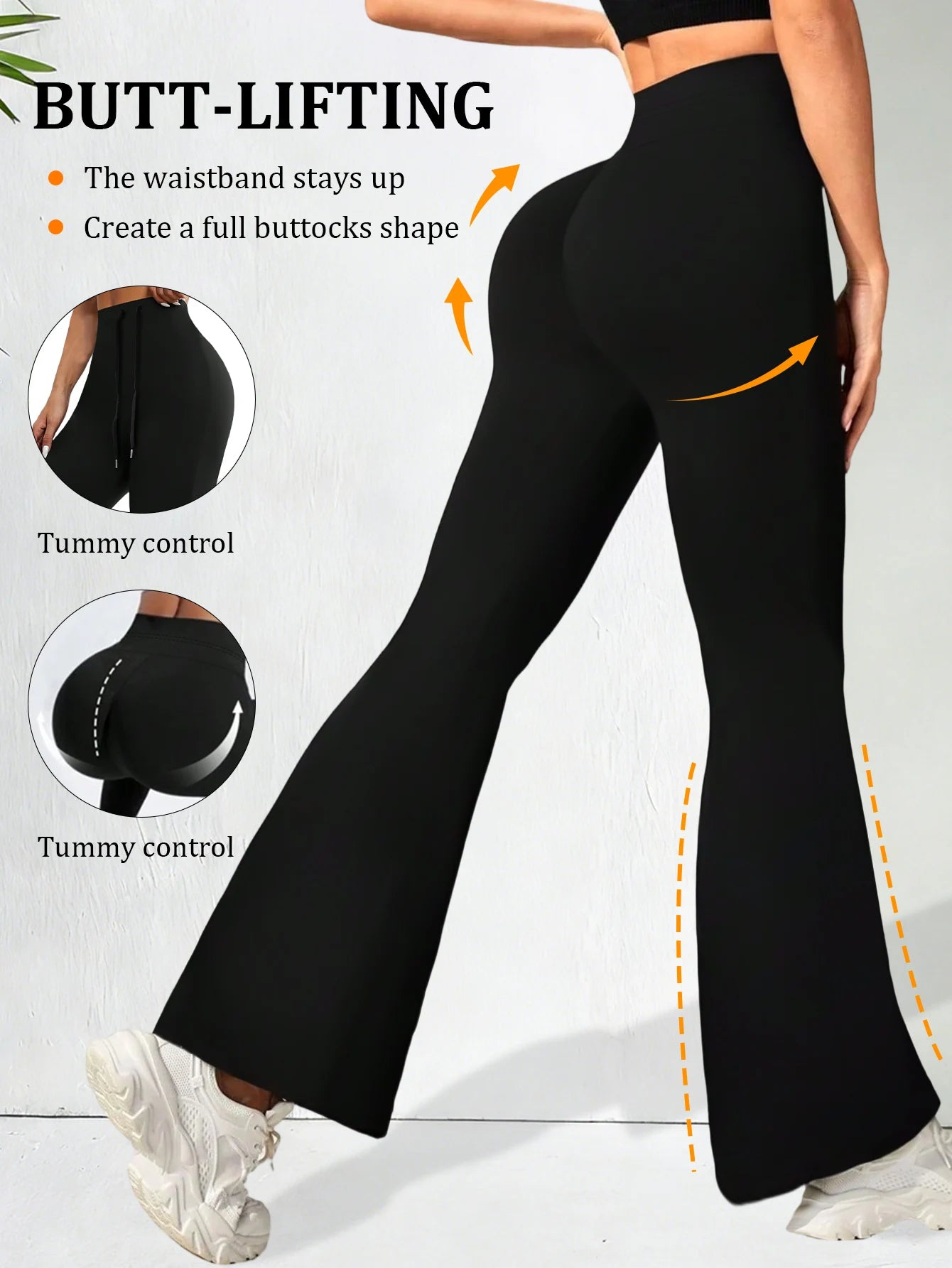 Drawstring Flare Pants, High Waist Bootcut Pants, Fashion Slim Elastic Comfortable Casual Long Pants, Sexy Wide Leg Pants