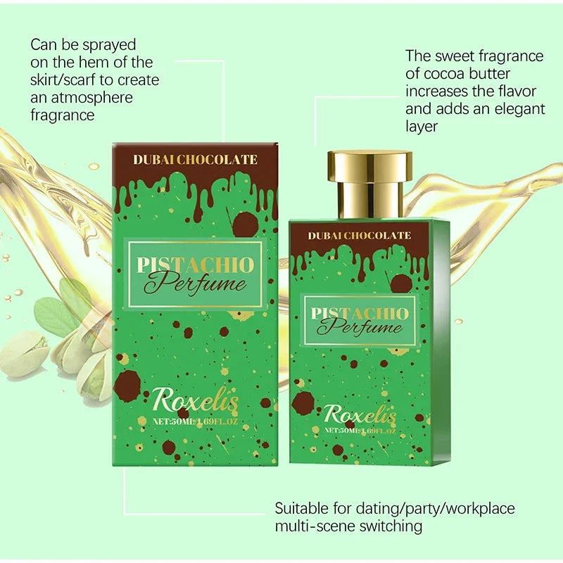 Vanilla Gourmet Perfume Pistachio Cocoa Beans Long-lasting Fragrance Dubai Brand Light Perfume Unisex Fresh Chocolate Fragrance