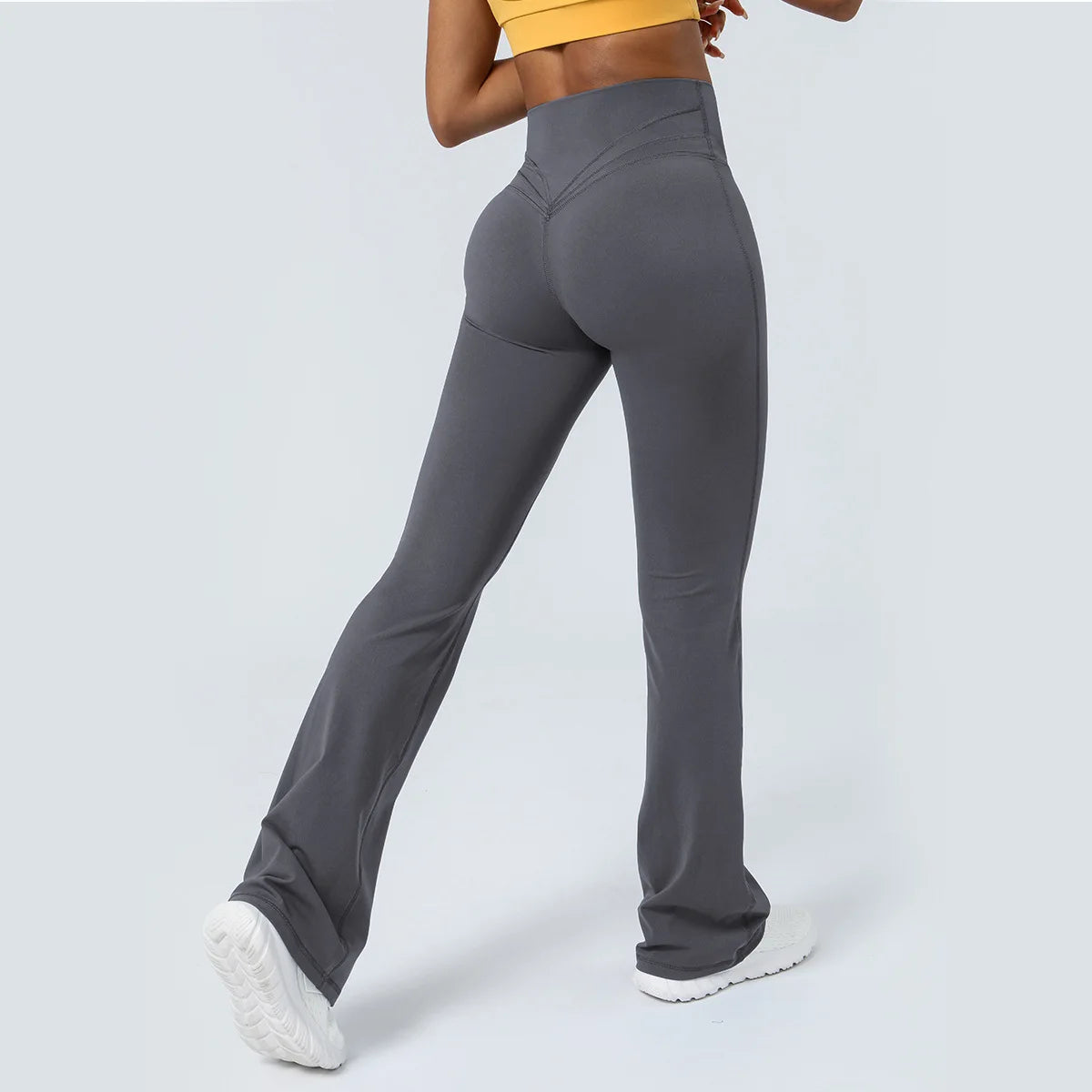 Flared Pant Yoga Pants Naked High Waisted Cinching Hip Lifting Sports Leggings Running Fitness Elastic Bell Bottom Pants Women
