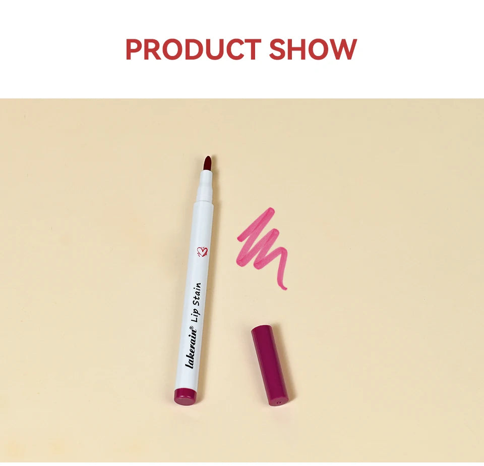 Long-lasting Lip Contour Lip Stain 2 In 1 Smudge-proof Lip Liner Pencil Ultra Pigmented Dual-Sided Design Non-Stick Cup Makeup