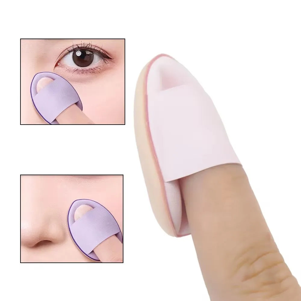 15pcs Makeup Sponge Set With Storage Jar,Powder Puff  Mini Powder Puff Mini Finger Air Cushion Triangle puff