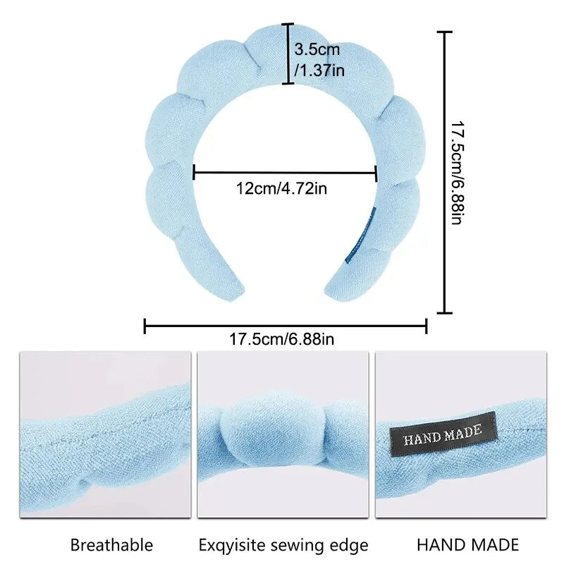 Hair Band Wash Face Shower Cloud Sponge Hair Band Makeup Removal Band Hair Bubble Soft Headband Popular in Europe and America