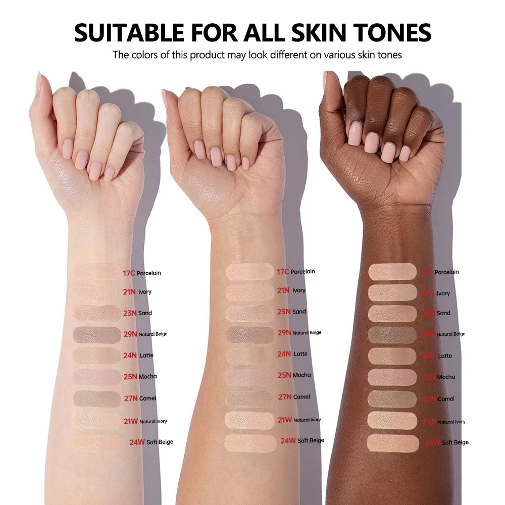 SPF40 Sunscreen Cushion Foundation All Skin Colors Brightening Contouring Foundation Cream Long-lasting Makeup Base Concealer