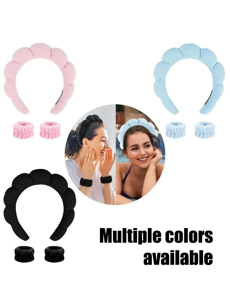 Hair Band Wash Face Shower Cloud Sponge Hair Band Makeup Removal Band Hair Bubble Soft Headband Popular in Europe and America
