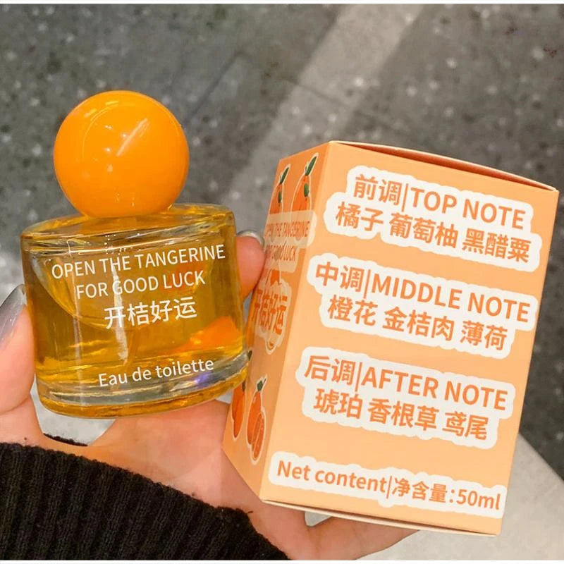 Sweet Fruity Women Perfume Fresh Peach And Citrus Lemon Fragrance Orange Blossom And Lily Charming Lucky Eau De Toilette Spray