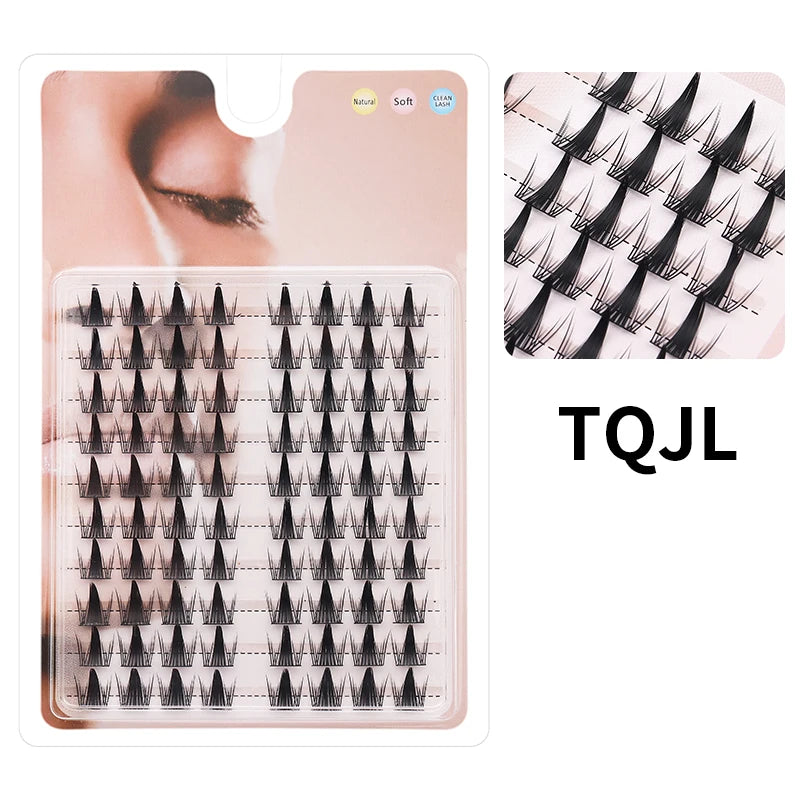 DIY Lashes 10 rows Cluster Eyelashes Fake Eyelashes Manga Eye Cluster Eyelashes at home Long Thick Makeup Wholesale Extension