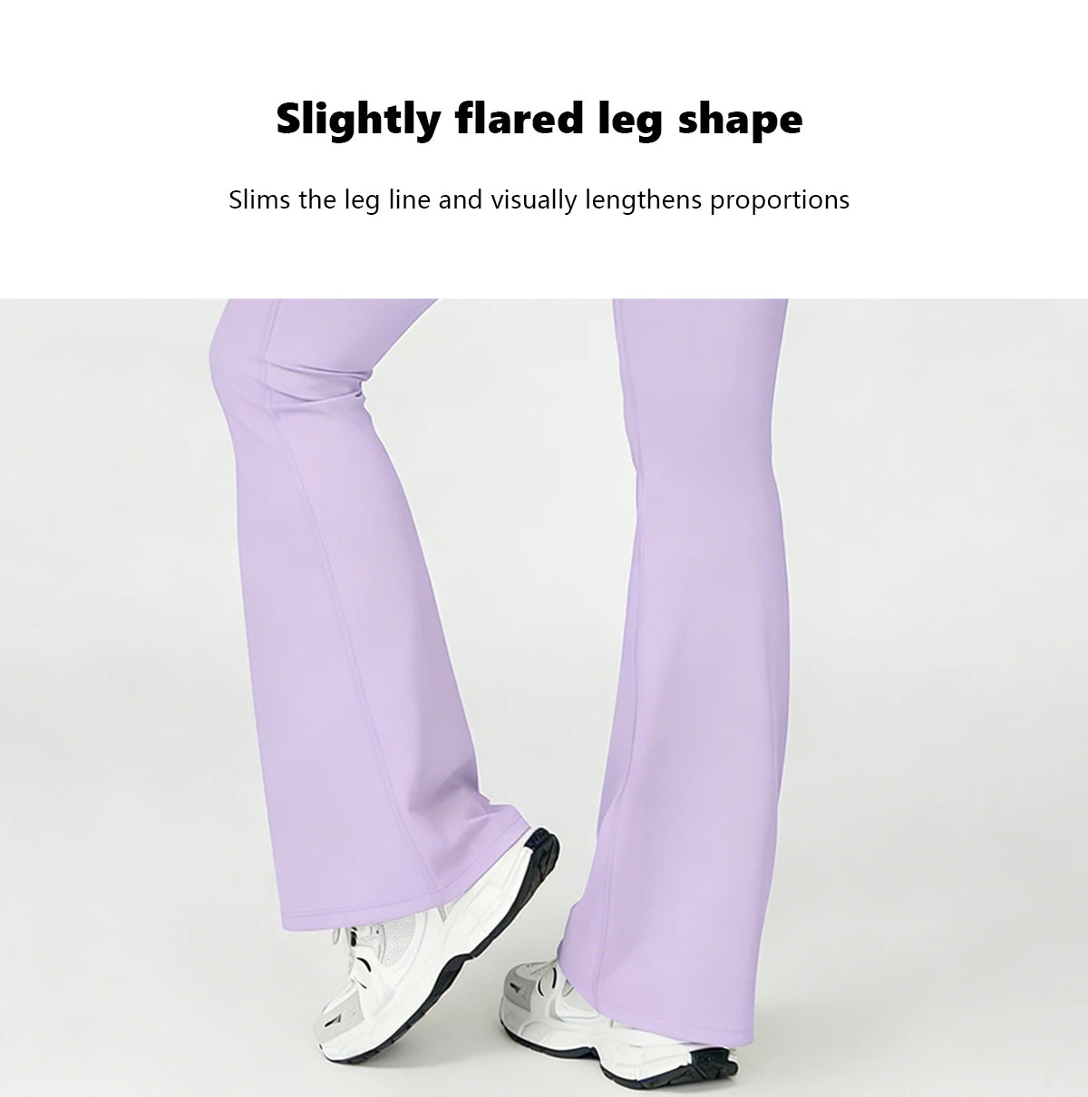 Women's Slightly Flared Yoga Pants GYM Hip-lifting Leggings High-waisted Fitness Breathable Antibacterial Sports Workout Pants