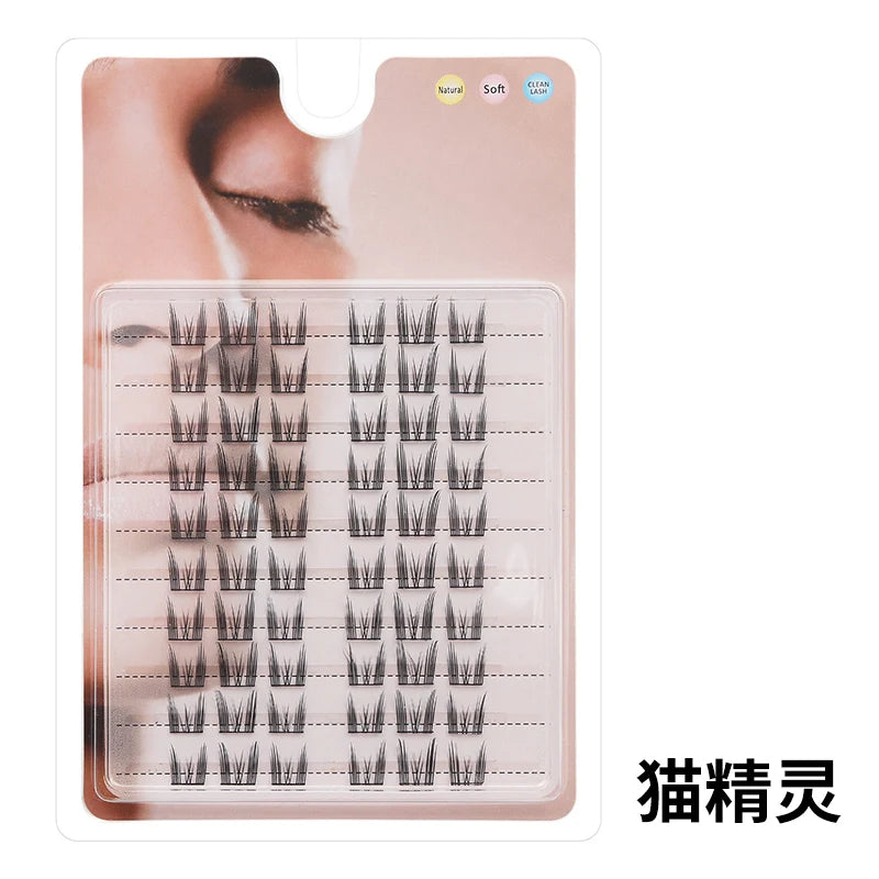 DIY Lashes 10 rows Cluster Eyelashes Fake Eyelashes Manga Eye Cluster Eyelashes at home Long Thick Makeup Wholesale Extension