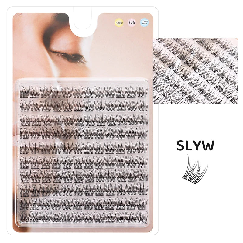 DIY Lashes 10 rows Cluster Eyelashes Fake Eyelashes Manga Eye Cluster Eyelashes at home Long Thick Makeup Wholesale Extension