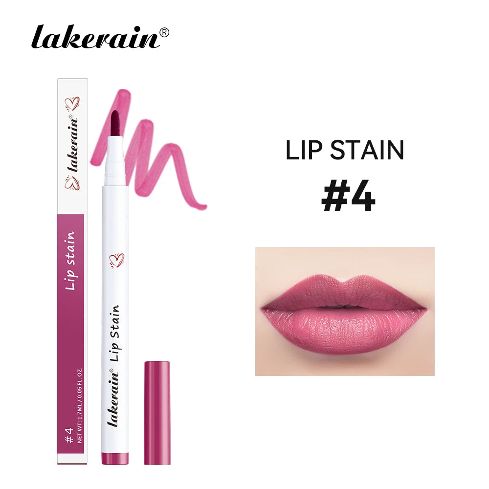 Long-lasting Lip Contour Lip Stain 2 In 1 Smudge-proof Lip Liner Pencil Ultra Pigmented Dual-Sided Design Non-Stick Cup Makeup
