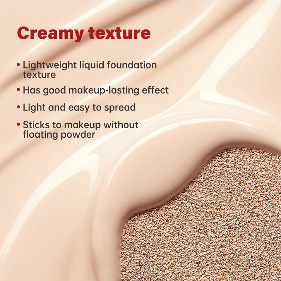 SPF40 Sunscreen Cushion Foundation All Skin Colors Brightening Contouring Foundation Cream Long-lasting Makeup Base Concealer