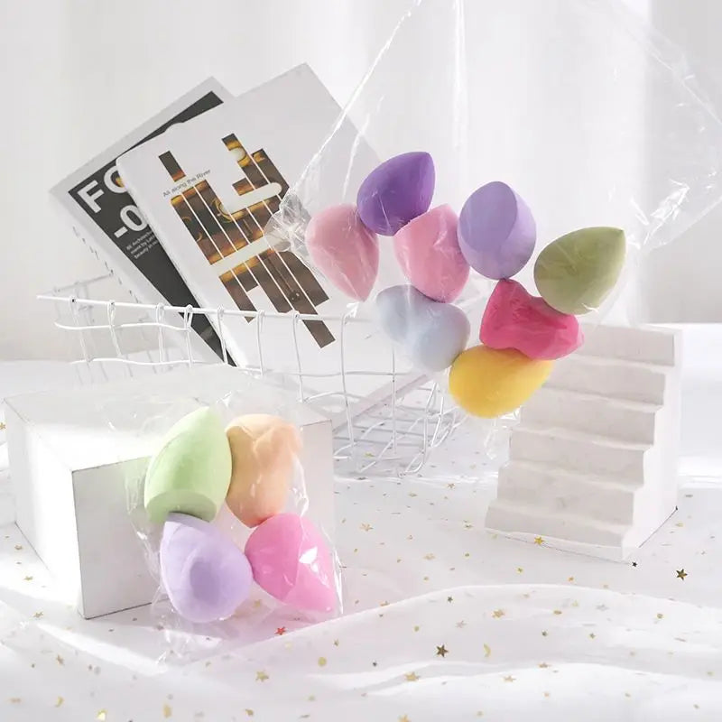 100pcs Cosmetic Puff for Blending Foundation Powder Mini Makeup Sponge Dry Wet Use Face Puffs Powder Eggs Gourd Water Drop Tool