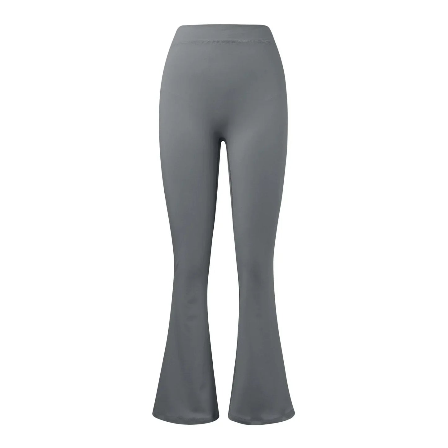Fashion flared pants women's V back waist sports pants high waist buttocks beautiful buttocks fitness pants solid color tight La