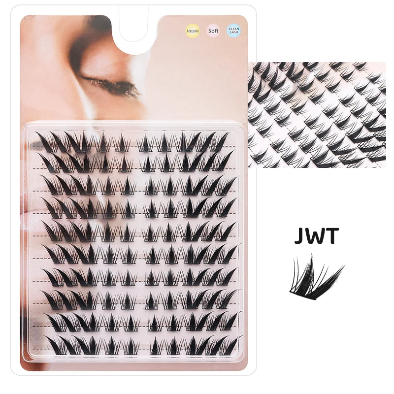 DIY Lashes 10 rows Cluster Eyelashes Fake Eyelashes Manga Eye Cluster Eyelashes at home Long Thick Makeup Wholesale Extension