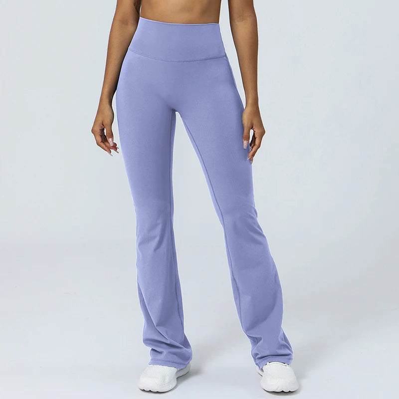 Flared Pant Yoga Pants Naked High Waisted Cinching Hip Lifting Sports Leggings Running Fitness Elastic Bell Bottom Pants Women
