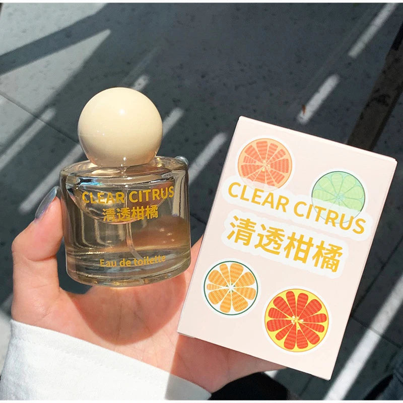 Sweet Fruity Women Perfume Fresh Peach And Citrus Lemon Fragrance Orange Blossom And Lily Charming Lucky Eau De Toilette Spray