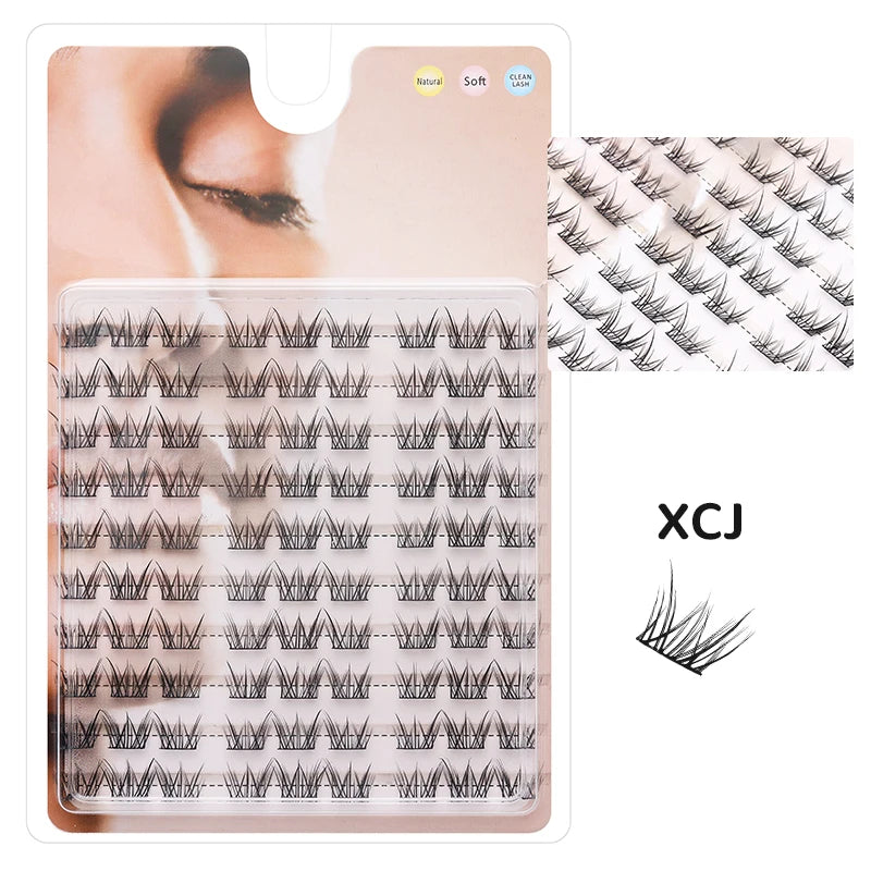 DIY Lashes 10 rows Cluster Eyelashes Fake Eyelashes Manga Eye Cluster Eyelashes at home Long Thick Makeup Wholesale Extension