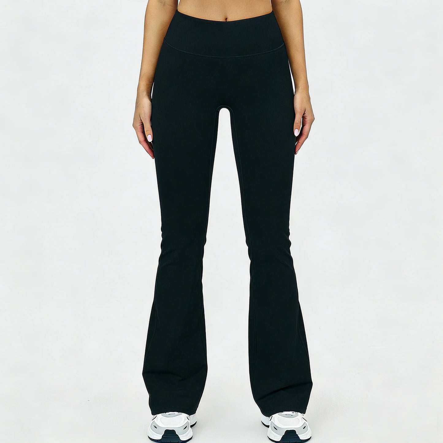 Women's Slightly Flared Yoga Pants GYM Hip-lifting Leggings High-waisted Fitness Breathable Antibacterial Sports Workout Pants