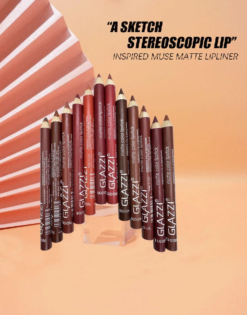Lip Pencil Set Professional Makeup Full Brown Matte Long Lasting Permanent Lipstick Beauty Woman Makeup Products 2024 New Brand