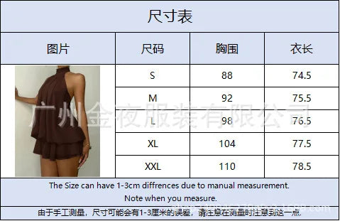 Lady Sexy Backless Halter Chiffon Mini Dress Women Chic Sleeveless Off-shoulder Pleated A-line Dresses New Summer Vacation Gowns