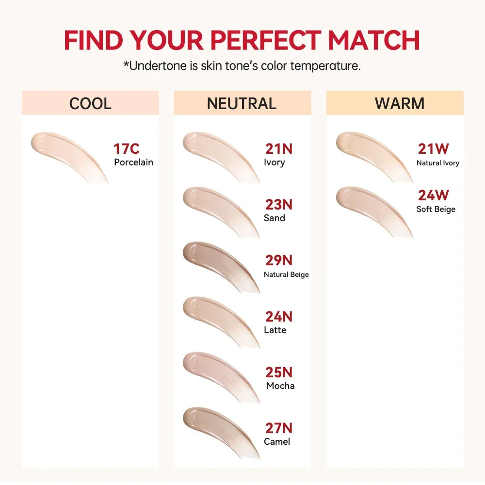 SPF40 Sunscreen Cushion Foundation All Skin Colors Brightening Contouring Foundation Cream Long-lasting Makeup Base Concealer