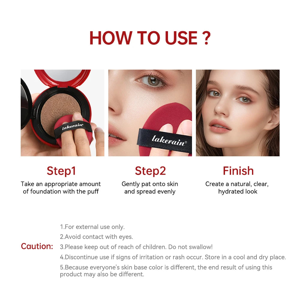 SPF40 Sunscreen Cushion Foundation All Skin Colors Brightening Contouring Foundation Cream Long-lasting Makeup Base Concealer