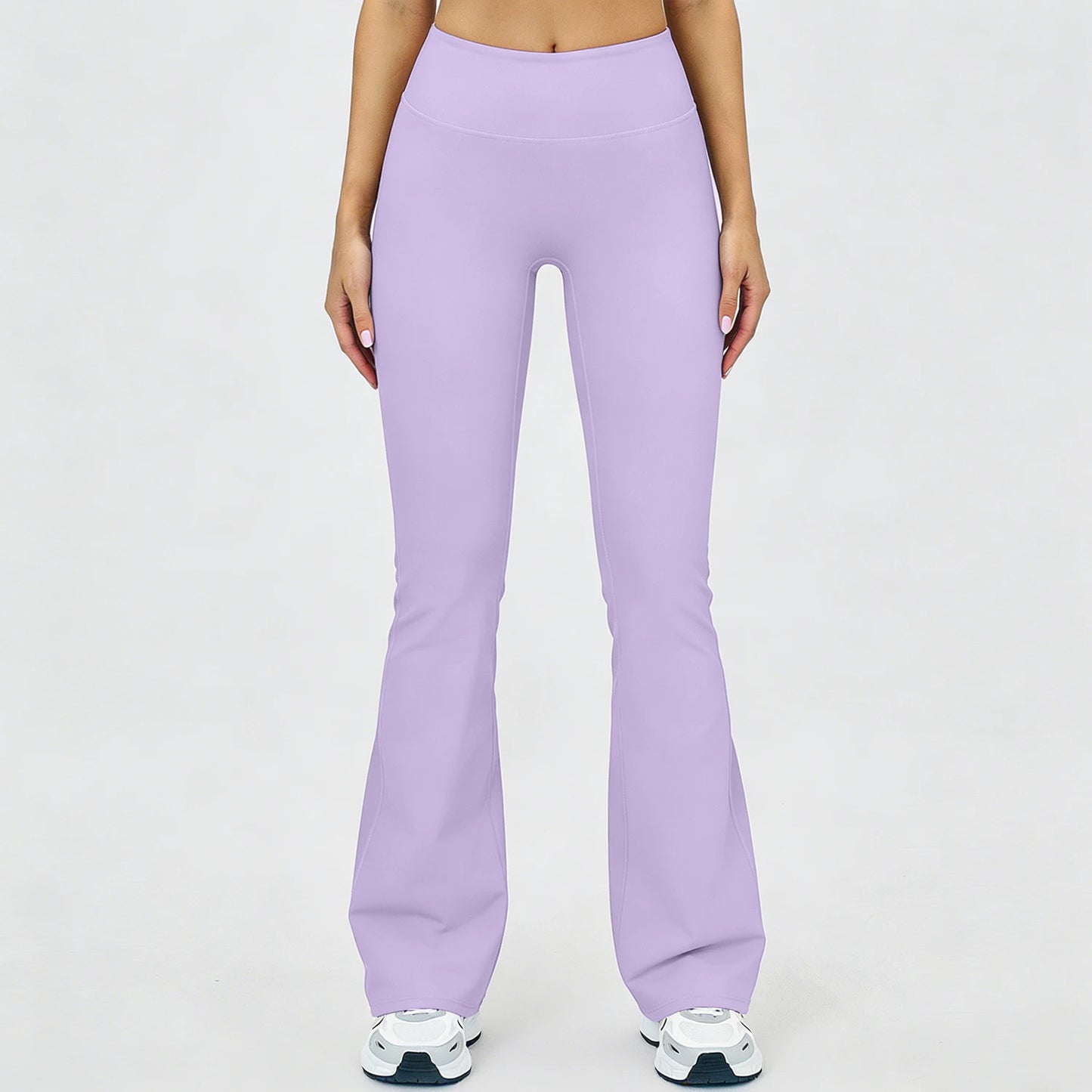 Women's Slightly Flared Yoga Pants GYM Hip-lifting Leggings High-waisted Fitness Breathable Antibacterial Sports Workout Pants
