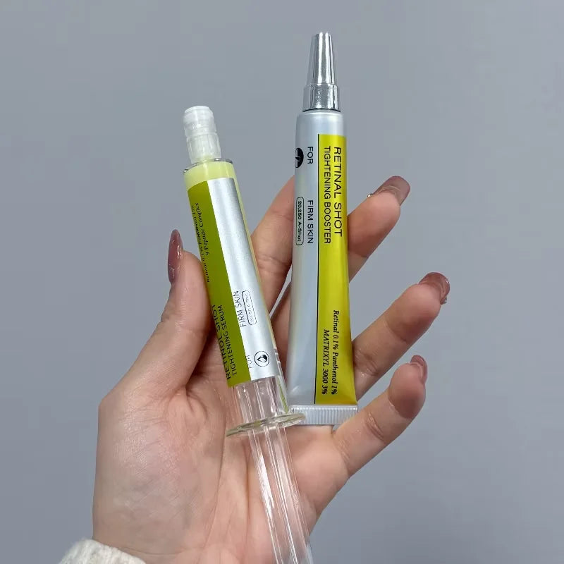Retinol Panthenol 1% Eye Cream & Essence Set, Vitamin C Moisturizing Firming Eye Care, For Dark Circles Fine Lines Daily Use