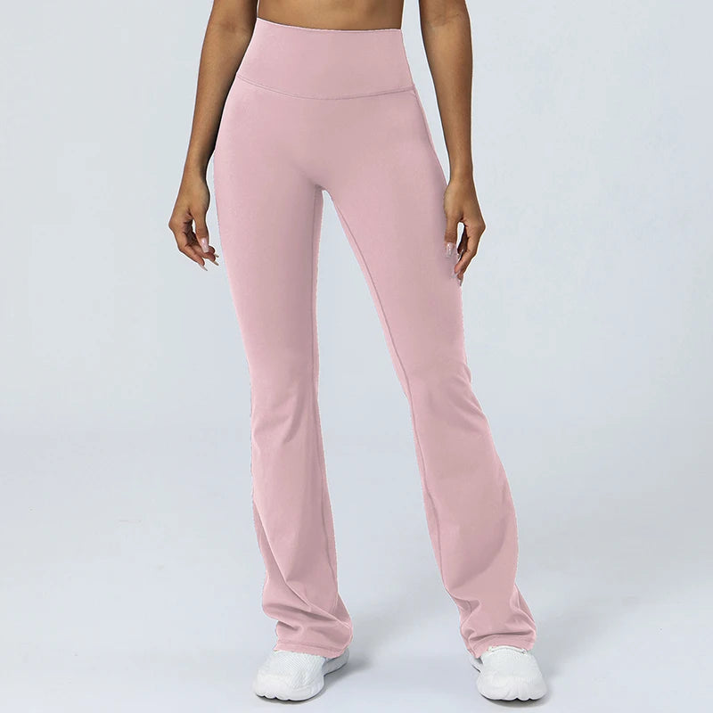 Flared Pant Yoga Pants Naked High Waisted Cinching Hip Lifting Sports Leggings Running Fitness Elastic Bell Bottom Pants Women