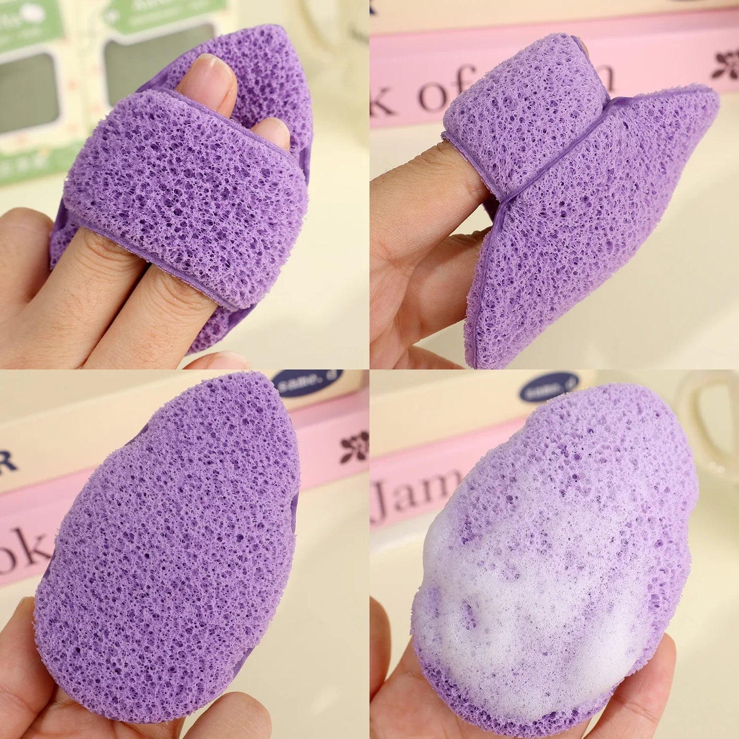 1-3pcs Exfoliating Face Wash Cleansing Sponge Blackhead Removal Makeup Remover Foam Puff Tool Deep Clean Pore Cleaner Skincare