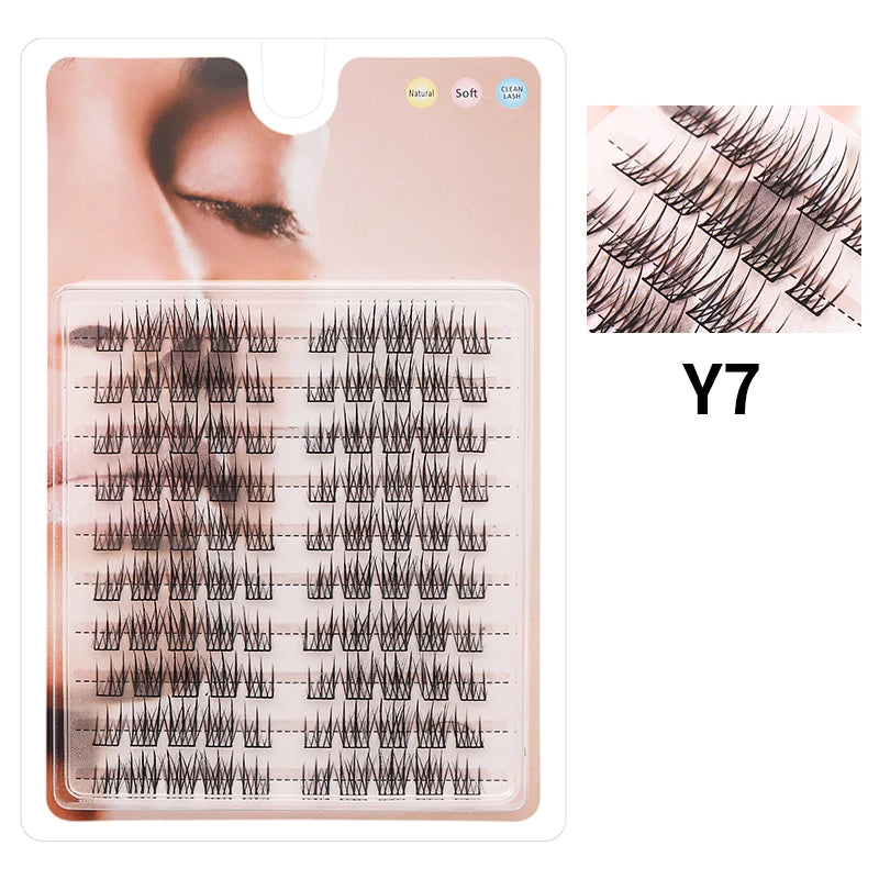 DIY Lashes 10 rows Cluster Eyelashes Fake Eyelashes Manga Eye Cluster Eyelashes at home Long Thick Makeup Wholesale Extension