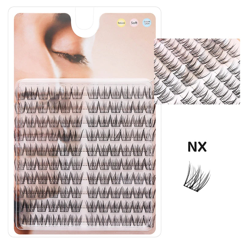 DIY Lashes 10 rows Cluster Eyelashes Fake Eyelashes Manga Eye Cluster Eyelashes at home Long Thick Makeup Wholesale Extension