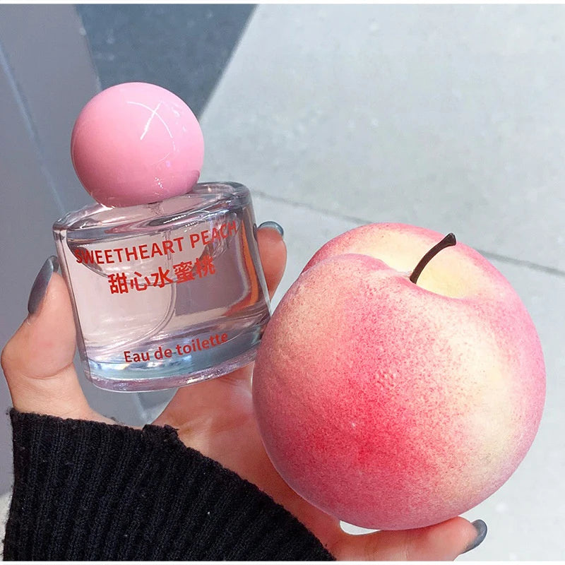 Sweet Fruity Women Perfume Fresh Peach And Citrus Lemon Fragrance Orange Blossom And Lily Charming Lucky Eau De Toilette Spray
