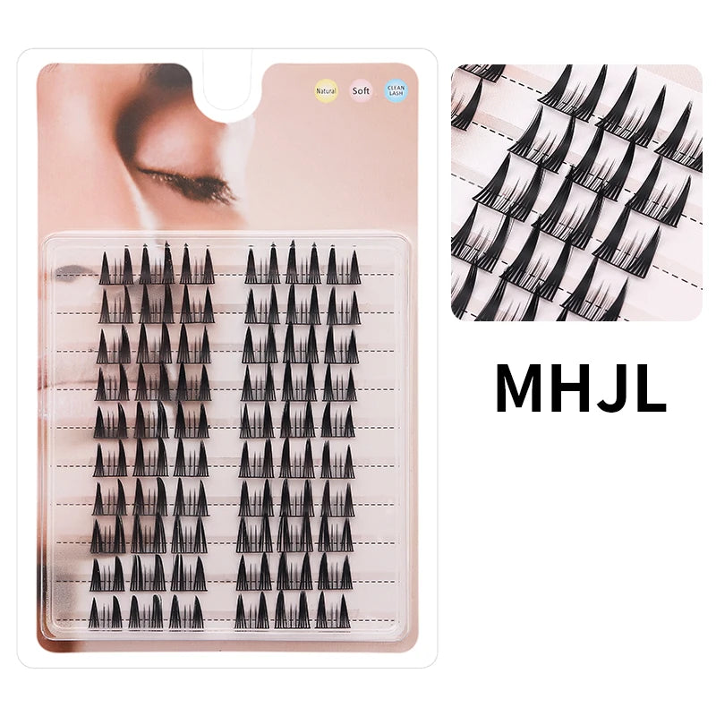 DIY Lashes 10 rows Cluster Eyelashes Fake Eyelashes Manga Eye Cluster Eyelashes at home Long Thick Makeup Wholesale Extension