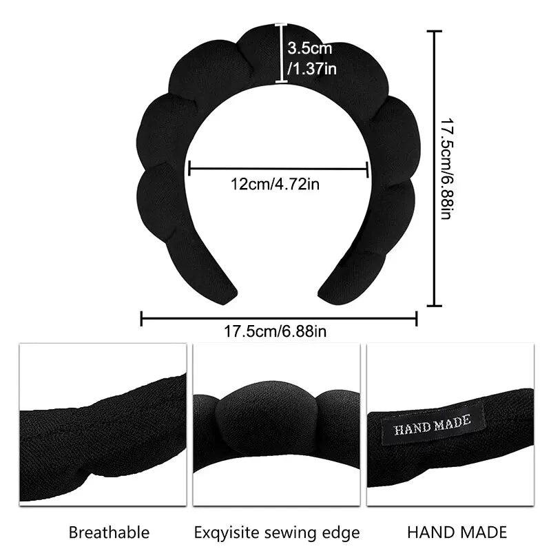 Hair Band Wash Face Shower Cloud Sponge Hair Band Makeup Removal Band Hair Bubble Soft Headband Popular in Europe and America