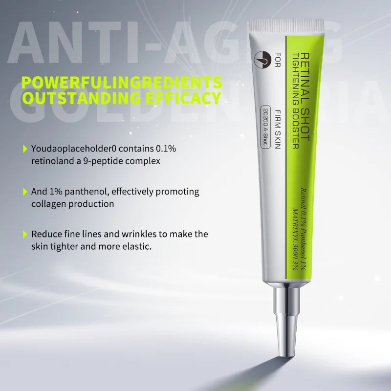 Retinol Panthenol 1% Eye Cream & Essence Set, Vitamin C Moisturizing Firming Eye Care, For Dark Circles Fine Lines Daily Use