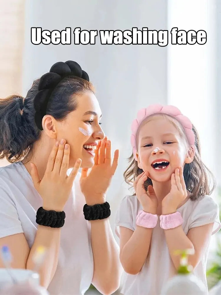 Hair Band Wash Face Shower Cloud Sponge Hair Band Makeup Removal Band Hair Bubble Soft Headband Popular in Europe and America