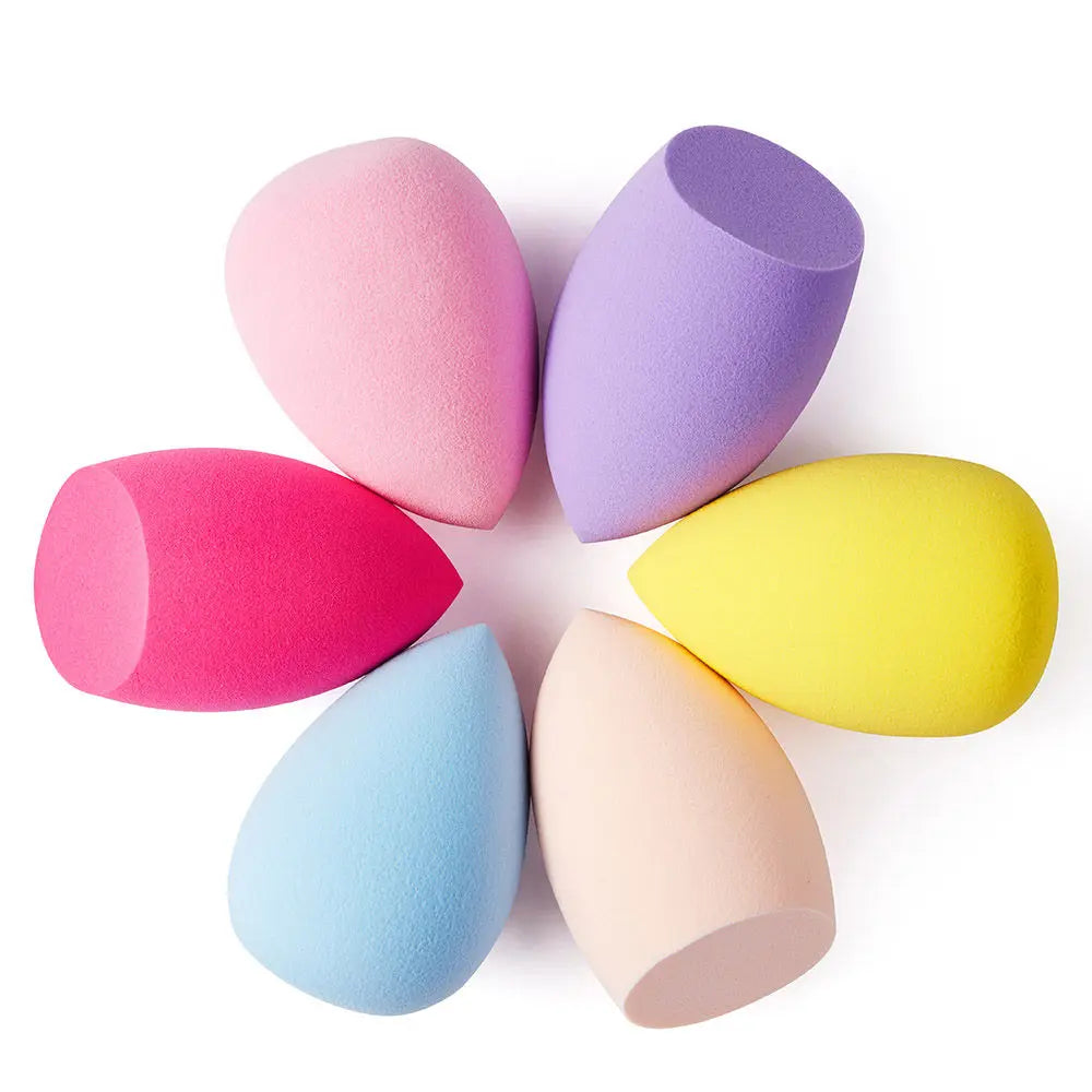 100pcs Cosmetic Puff for Blending Foundation Powder Mini Makeup Sponge Dry Wet Use Face Puffs Powder Eggs Gourd Water Drop Tool