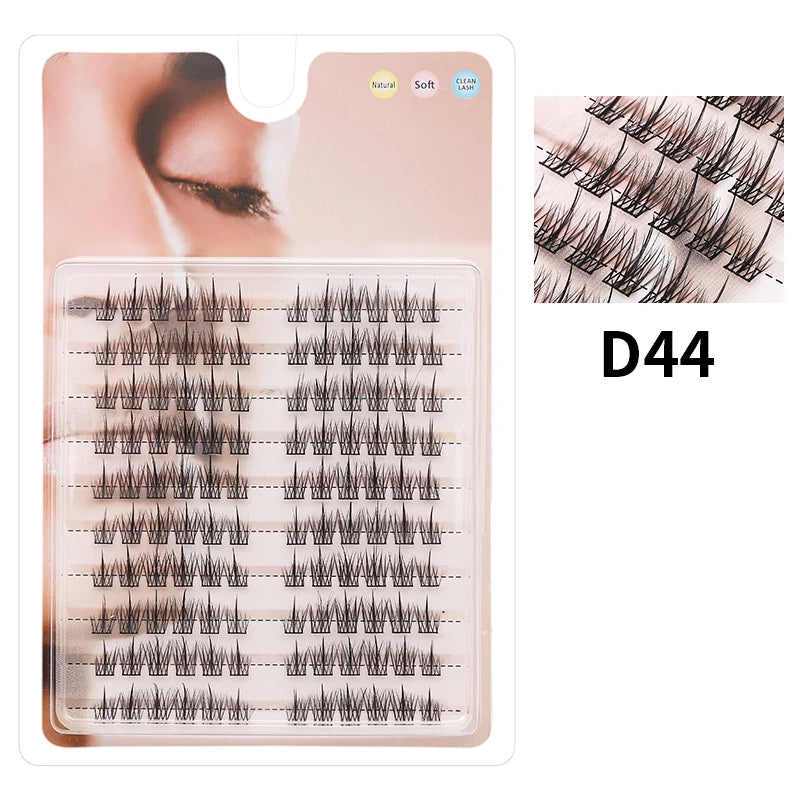 DIY Lashes 10 rows Cluster Eyelashes Fake Eyelashes Manga Eye Cluster Eyelashes at home Long Thick Makeup Wholesale Extension