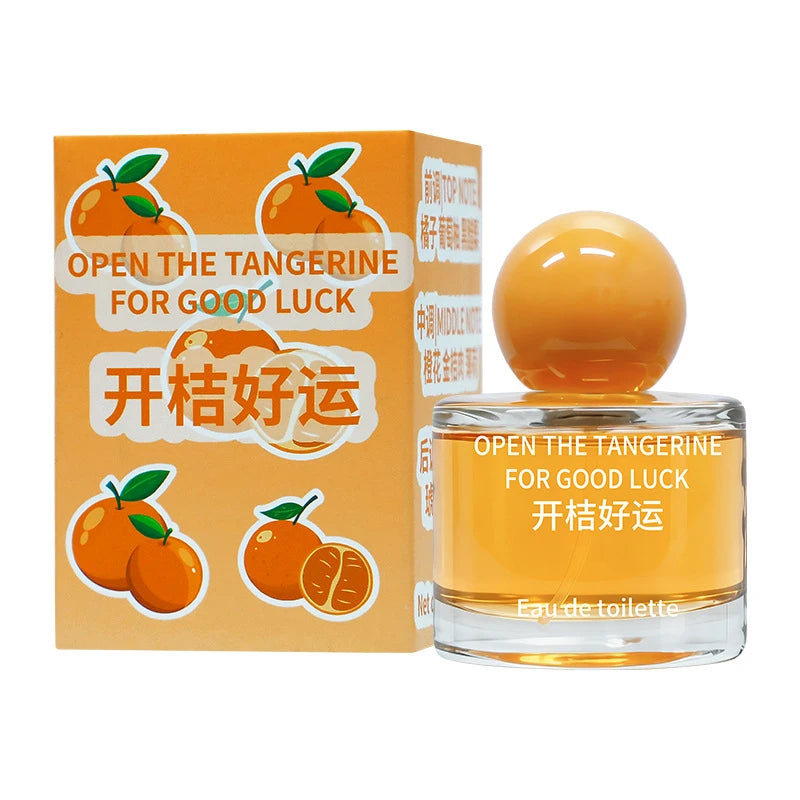 Sweet Fruity Women Perfume Fresh Peach And Citrus Lemon Fragrance Orange Blossom And Lily Charming Lucky Eau De Toilette Spray
