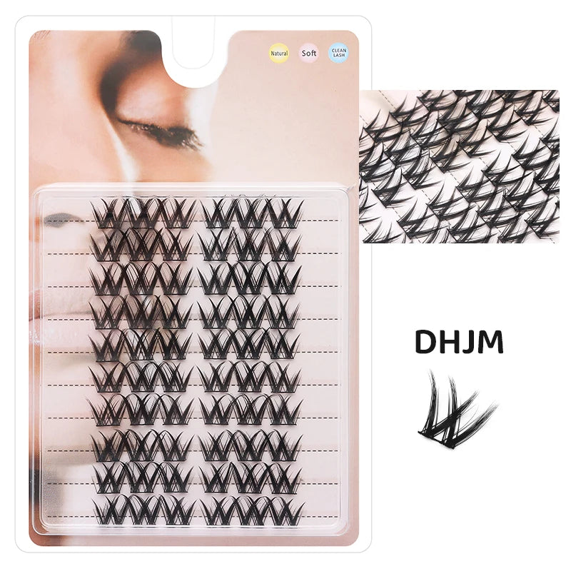 DIY Lashes 10 rows Cluster Eyelashes Fake Eyelashes Manga Eye Cluster Eyelashes at home Long Thick Makeup Wholesale Extension
